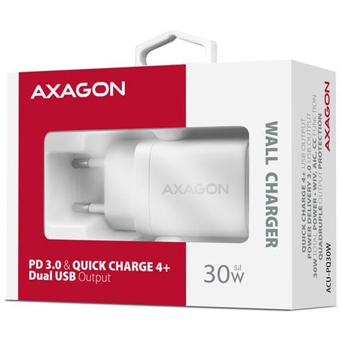 ACU-PQ30W Ladegerät QC3.0.4.0/AFC /FCP /PPS /Apple+ PD USB-C 30W - weiß - USB Typ C Telefono cellulare, Smartphone, Orologio intelligente, Tablet, Universale Bianco AC Ricarica rapida Interno - Foto 10