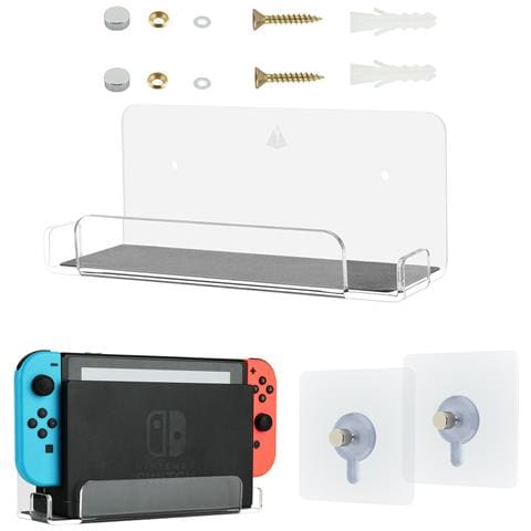 Supporto Da Parete Per Console Nintendo Switch - Acrilico Trasparente - Foto 1