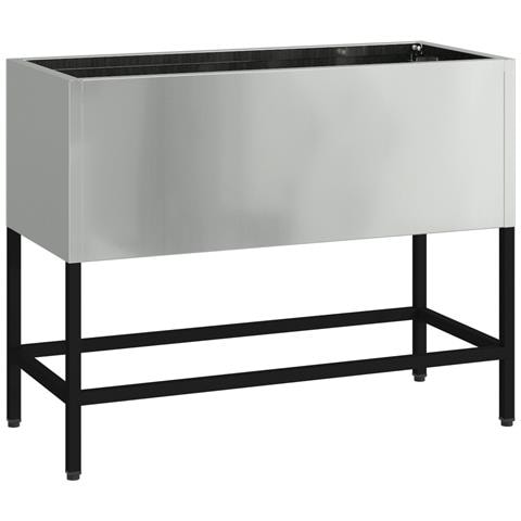 Lettiera per Giardino 60x26x45 cm Acciaio Zincato - Foto 1