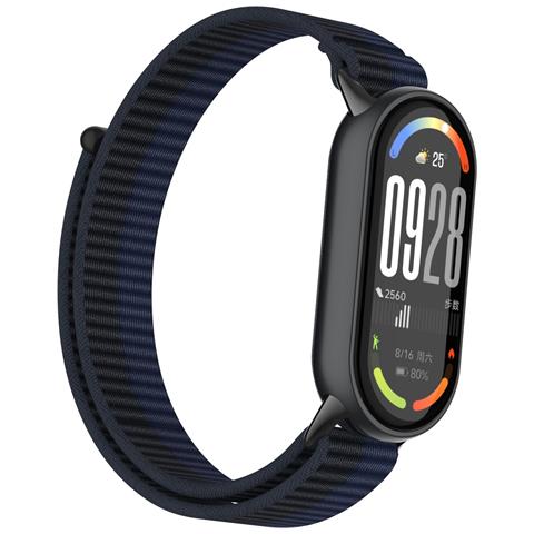 Cinturino In Nylon Per Xiaomi 10/9/8 (versione Standard) Con Connettore In Metallo Navyblue - Foto 1