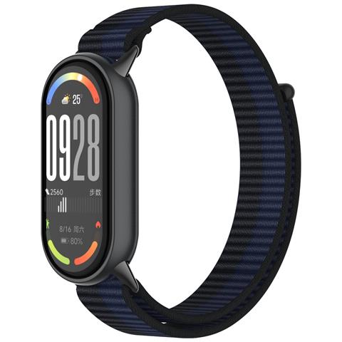 Cinturino In Nylon Per Xiaomi 10/9/8 (versione Standard) Con Connettore In Metallo Navyblue - Foto 2