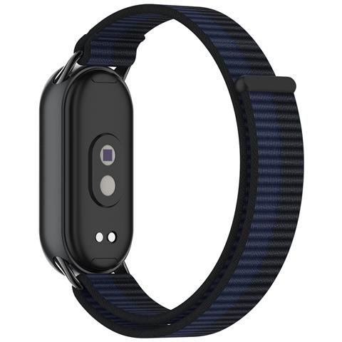 Cinturino In Nylon Per Xiaomi 10/9/8 (versione Standard) Con Connettore In Metallo Navyblue - Foto 4