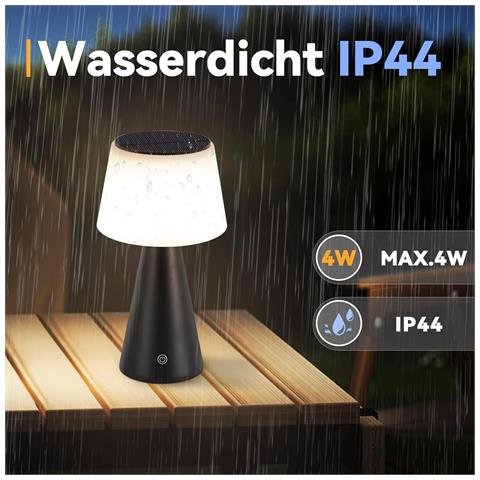 Lampada Da Tavolo A Led, Wireless, Solare, A Batteria, Moderna, Da Comodino, Touch Dimmerabile - Foto 7