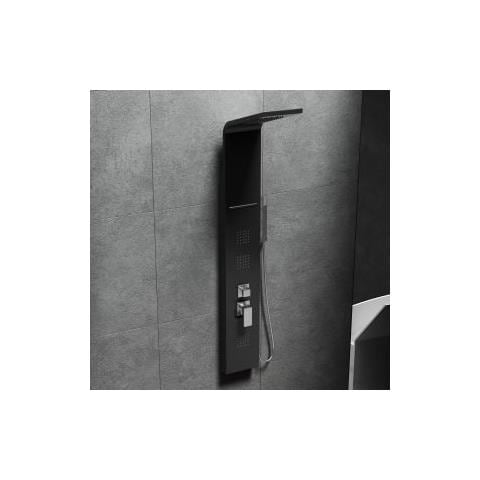 Colonna Doccia Pannello Idromassaggio Effetto Cascata Yh8122 Madrid - Nero - Foto 2