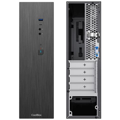 PC micro ATX T370 Slim Basso profilo (Slimline - stilizzato) Nero 500 W - Foto 2