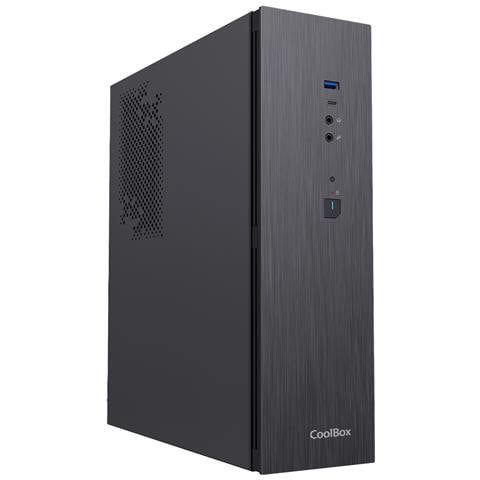 PC micro ATX T370 Slim Basso profilo (Slimline - stilizzato) Nero 500 W - Foto 1