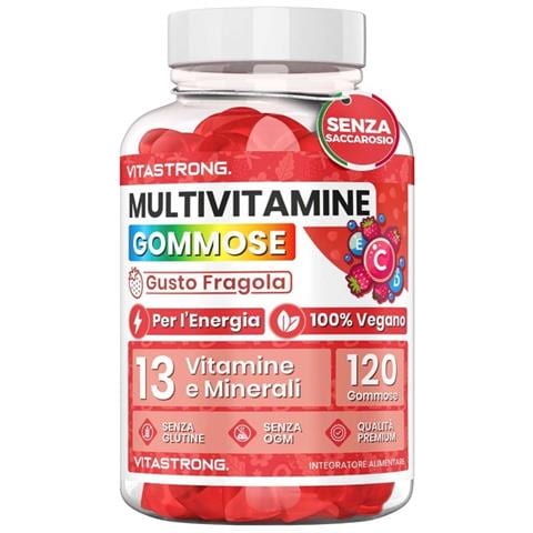 Multivitamin Gummies Con Gusto Di Fragola - 120 Gommotti - Foto 1