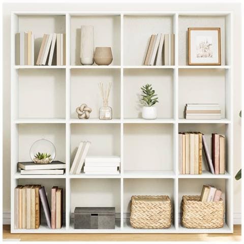 Libreria Bianca 137,5x29x137,5 cm in Legno Multistrato - Foto 2