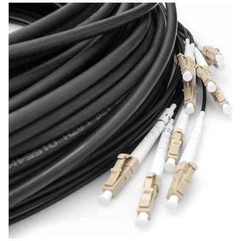 Cavo breakout universale in fibra ottica dotato di terminali, Multimode OM4, 12 fibre, LC /UPC - LC /UPC - Foto 2