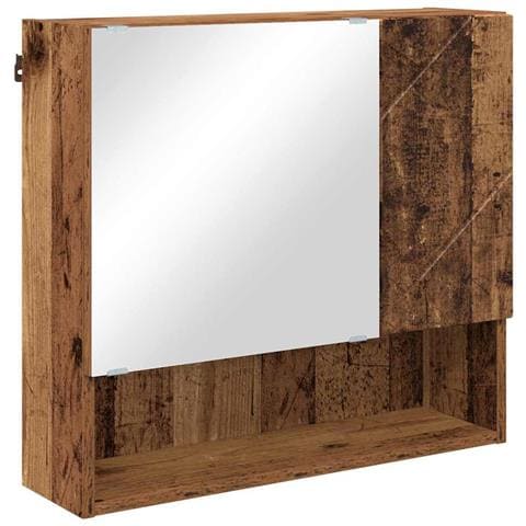Mobiletto per specchio con porta Legno vecchio 59 x 17 x 55 cm - Foto 1