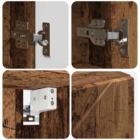 Mobiletto per specchio con porta Legno vecchio 59 x 17 x 55 cm - Foto 9