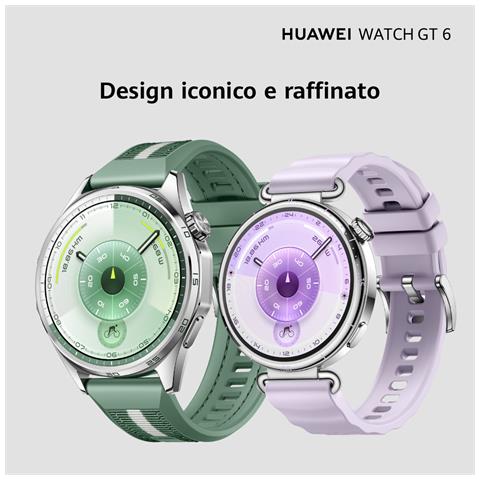 WATCH GT6, Cassa 41mm in acciaio inossidabile e cinturino viola. Compatibile con iOS e Android. Fino a 14 giorni di autonomia. - Foto 2