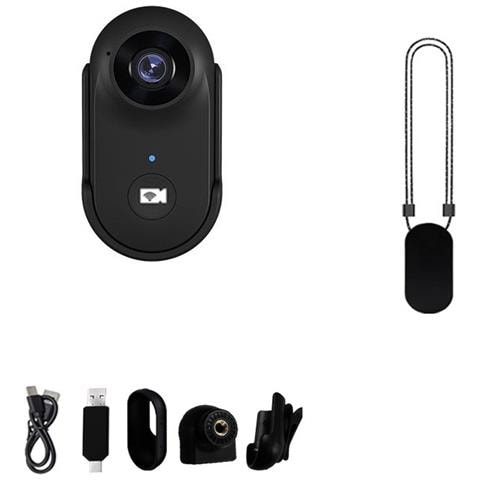 Mini Action Camera Magnetica A100+ Nera - Kit Vlog Tascabile Hd 1080p - Foto 1