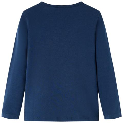 Maglietta da Bambina a Maniche Lunghe Blu Marino 140 - Foto 2