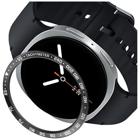 Anello Della Lunetta In Acciaio Inossidabile Compatibile Con Samsung Galaxy Watch8 40mm - Migliora Lo Stile Del Tuo Orologio White+black - Foto 3
