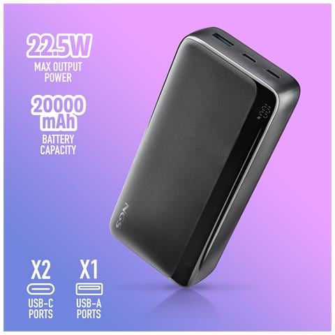 Quiz 20: Batteria Esterna Portatile Con Carica Rapida Da 22,5w. Capacità 20000mah. Indicatore Di Livello. Compatto. Compatibilità Universale. - Foto 8