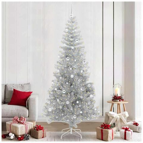 Albero di Natale con 300 LED con supporto Argento 240 cm PET - Foto 2