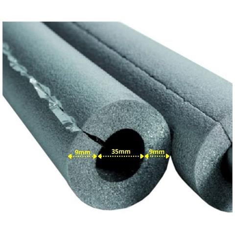 Isolante Termico Per Tubi Riscaldamento  Guaina Autoadesiva 1m Ø35x9 Mm - Foto 1