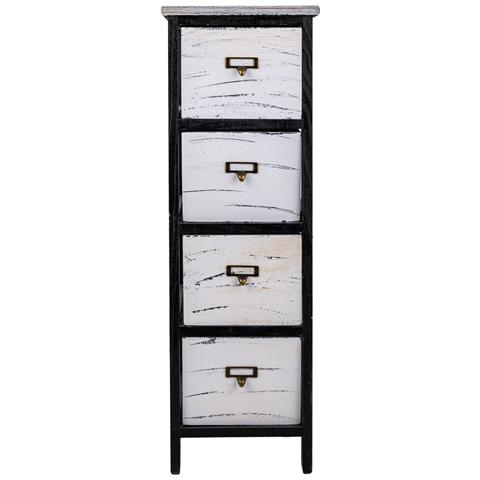 Cassettiera In Legno Nero 26x32x81h - Foto 2