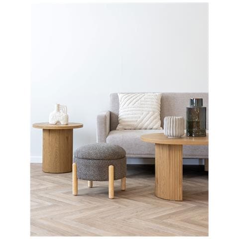 Pouf Contenitore Medas Marrone /naturale — Ø45×36 Cm, Hn1237 - Foto 6