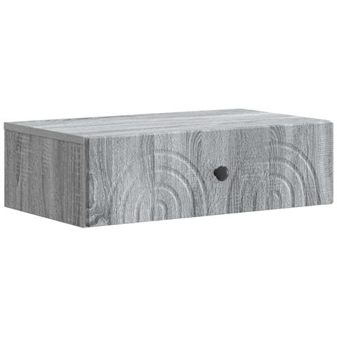 Tavolino da Parete Laterale Grigio Sonoma 59 x 34,5 x 17 cm - Foto 1