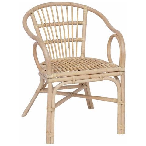 Sedia Impilabile Naturale 58 x 60 x 81 cm Rattan - Foto 1
