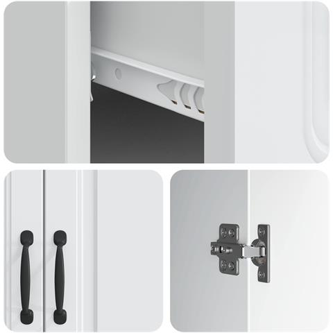 Credenza Bianco 66 x 34,5 x 87 cm Legno ingegnerizzato - Foto 9