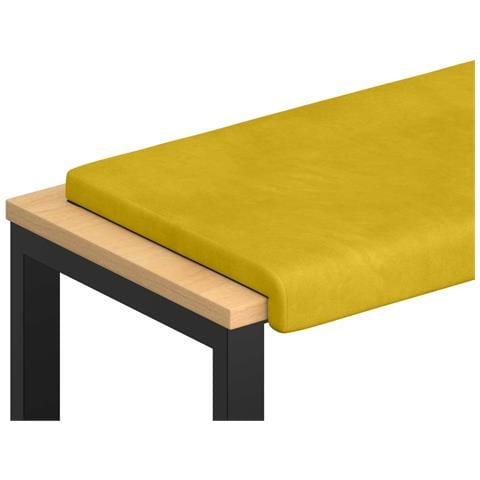 Cuscino per panchina Velluto Giallo Profondità 35 cm - Foto 1