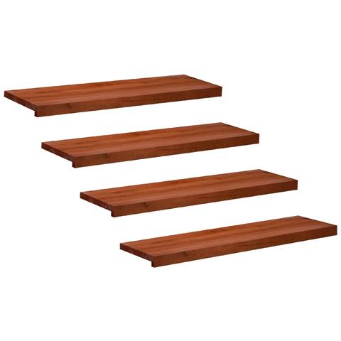 Tappeti per scale 4 pz 100 x 30 x 2 cm Marrone - Foto 1