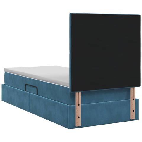 Letto con contenitore e materasso Blu Scuro 100 x 200 cm - Foto 9