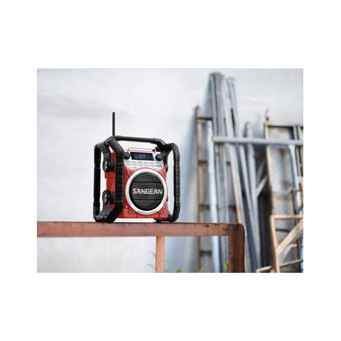 U-4 DAB+ Radio da Cantiere Bluetooth FM antispruzzo / antipolvere / antiurto colore Rosso e Nero - Foto 4