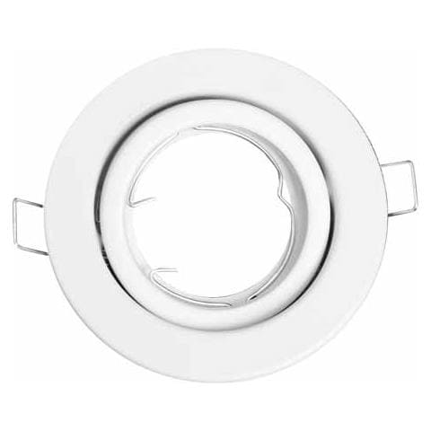Porta Faretti Led Gu10 Incasso Orientabile Rotondo 82 Mm. Bianco Vt-779 Rd 3587 - Foto 2