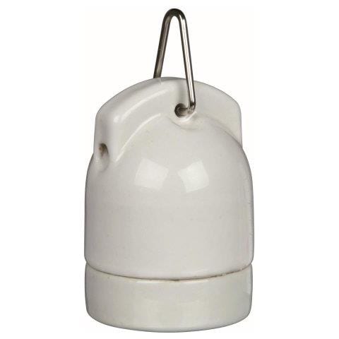 Portalampada In Porcellana Pro Socket Molto Resistente Al Calore 160w E27 1.80m - Foto 1