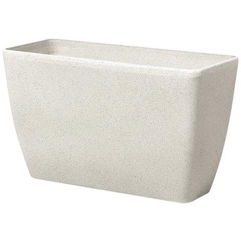 Vaso Da Fiori Moderno Rettangolare Bianco 74x32x45cm Baris - Foto 1