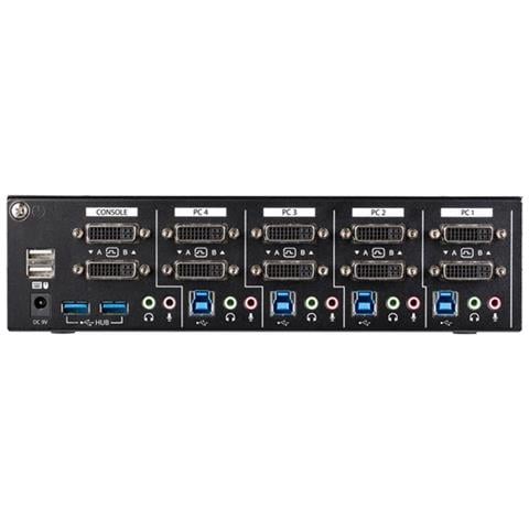 STARTECH. COM Switch Kvm DVI a 4 Porte Dual-Monitor Dual-Link +Hub USB 3.0, 4K 60Hz, Switch Kvm con Forme Taa - Foto 4