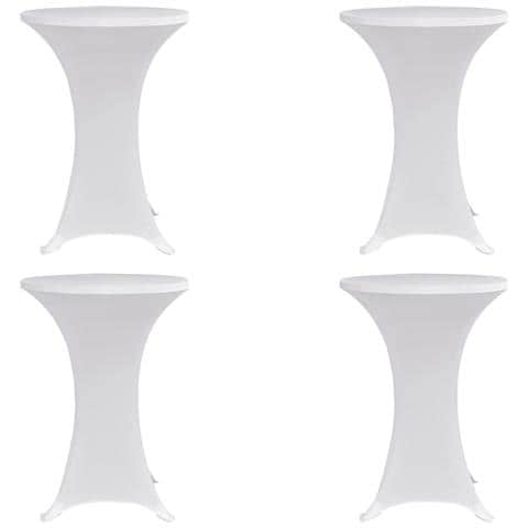 Coperture Verticali Per Tavolo 4 Pz Ø80 Cm Bianco Elastico - Foto 1