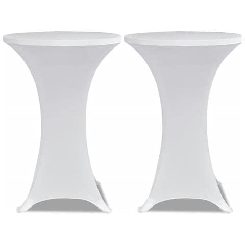 Coperture Verticali Per Tavolo 4 Pz Ø80 Cm Bianco Elastico - Foto 2