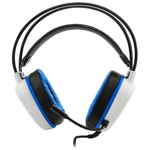 Everest Cuffia Gaming Stereo Padiglione Auricolare Cablato con Microfono Integrato - Nero / Blu / Bianco - Foto 2