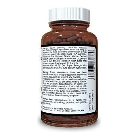 1500mg X 180 Compresse. 1200mg Di Ultracoll Collagene E 300 Mg Di Acido Ialuronico Per Compressa. (3 Mesi Di Fornitura). Sku Uchl3 - Foto 2