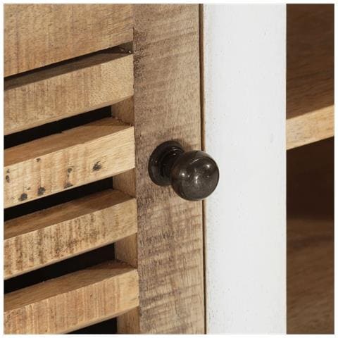 Mobile Porta Tv 110x30x40 Cm In Legno Massello Di Mango - Foto 10