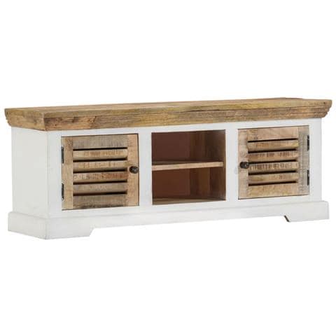 Mobile Porta Tv 110x30x40 Cm In Legno Massello Di Mango - Foto 1