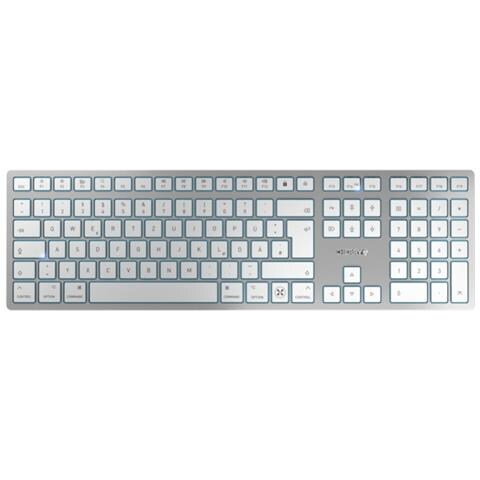 CHERRY KW 9100 SLIM FOR MAC tastiera USB + Bluetooth QWERTZ Tedesco Argento - Foto 1