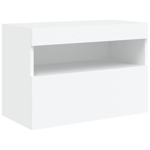 Mobile Tv A Parete Con Luci Led Bianco 60x30x40 Cm - Foto 3