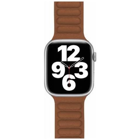 Cinturino In Pelle Per Apple Watch 42-44-45-49mm, Arancione Scuro - Foto 2