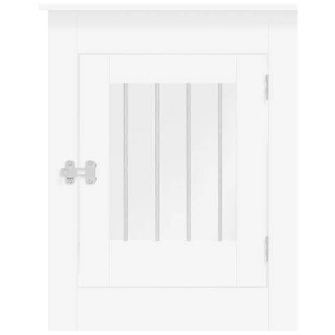 Gabbia Cani Da Arredamento Bianca 55x80x68cm Legno Multistrato - Foto 2