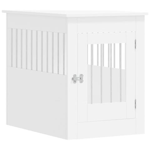 Gabbia Cani Da Arredamento Bianca 55x80x68cm Legno Multistrato - Foto 1