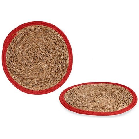 Sottopentola Marrone Rosso Fibra Naturale (ø 35 Cm) - Foto 1