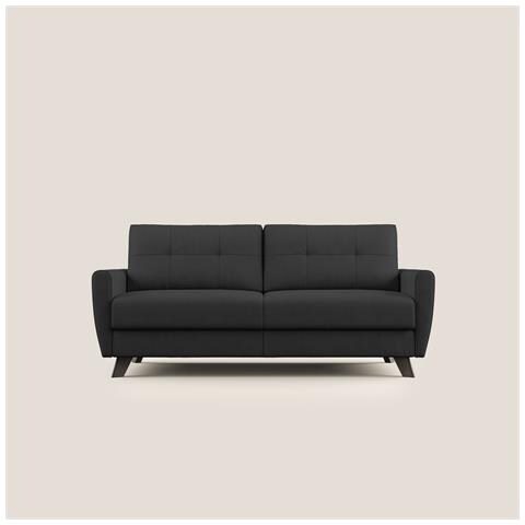 Callisto Divano letto matrimoniale in tessuto morbido impermeabile T02 208 cm (mat. 160x197) nero - Foto 3