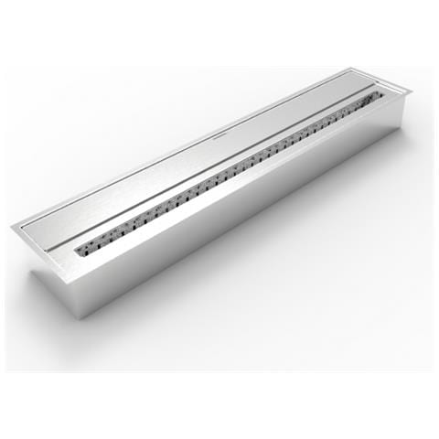 Bruciatore Per Camino A Bioetanolo Biocamino In Acciaio Inox 7 Lt 91,5x18,7xh9,5 Cm - Foto 1