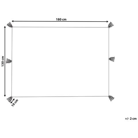 Coperta Munger Cotone 130 X 180 Cm Beige - Foto 2